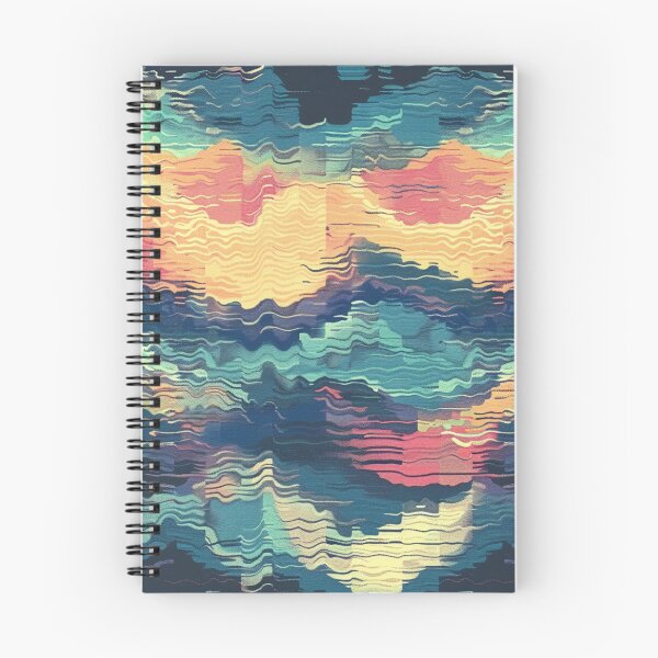 Item preview, Abstract Pastel 1960s 1970s Arabian Wavy Lines Pattern designed and sold by GrinGalore.