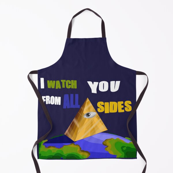 Item preview, "I watch you from all sides" illuminati eye, illuminati triangle over planet earth designed and sold by MechanicalART.