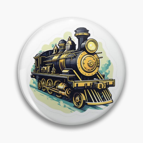 Item preview, On the trail of history: vintage steam locomotive designed and sold by Ink-Kreativ.