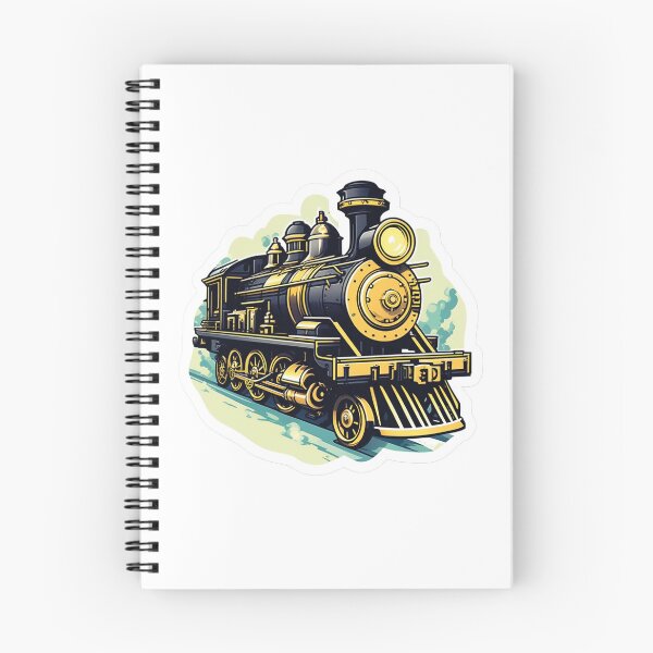 Item preview, On the trail of history: vintage steam locomotive designed and sold by Ink-Kreativ.
