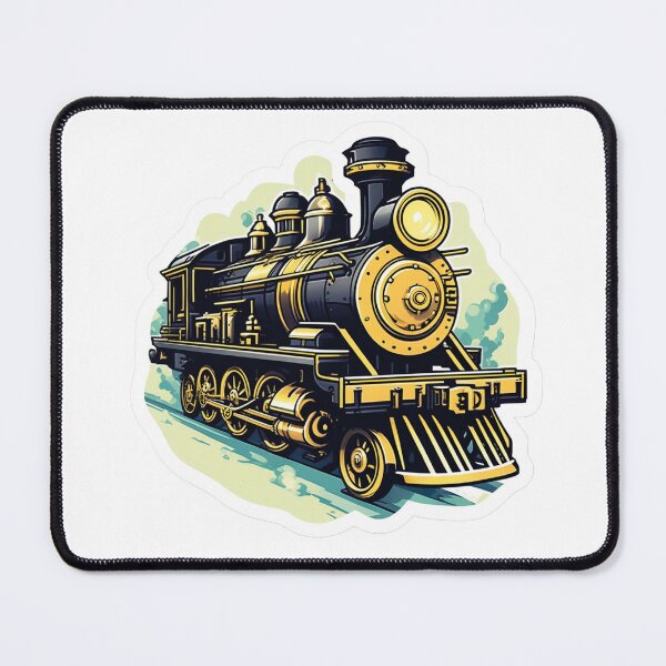 Item preview, On the trail of history: vintage steam locomotive designed and sold by Ink-Kreativ.