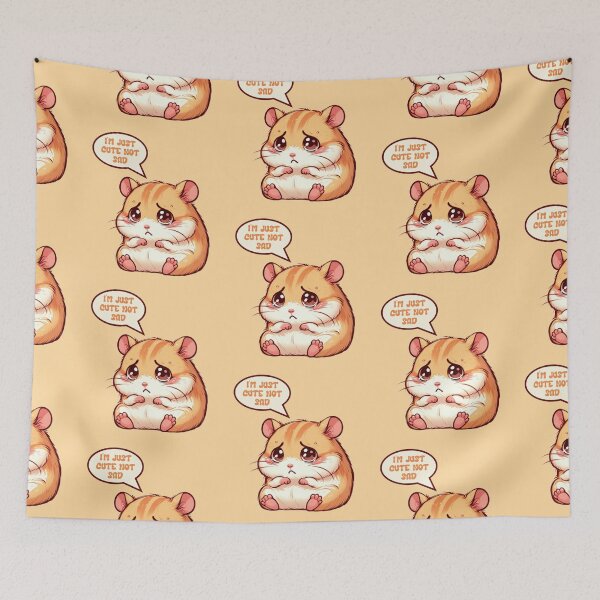 Item preview, I'm Just Cute Not Sad Hamster,Sad Hamster, Cute Funny Hamster designed and sold by SnuggleSafari.