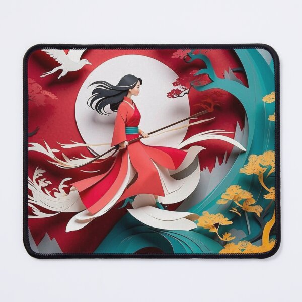 Item preview, Chinese Culture Unfolded: Mulan in Paper-Cut Animation. Traditional Artistry: Paper Cutting Illustrations of Mulan designed and sold by AdesignTEE.