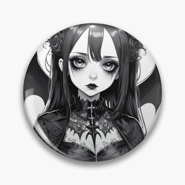 Aperçu de l'œuvre Fille Gothique Illustration Mignonne 17 créée et vendue par Lady Goth.