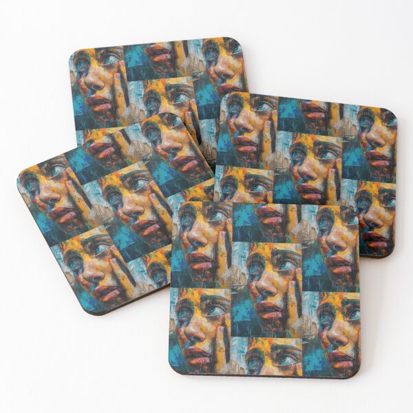 Item preview, Emotional Kaleidoscope: Painted Mix of Woman Faces designed and sold by Piotrek0001.