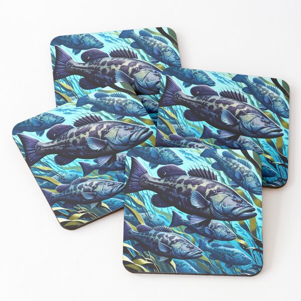 Item preview, Young Black Sea Bass Swim Catalina Island Kelp Forest  designed and sold by HippieFarms11.