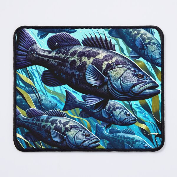 Item preview, Young Black Sea Bass Swim Catalina Island Kelp Forest designed and sold by HippieFarms11.