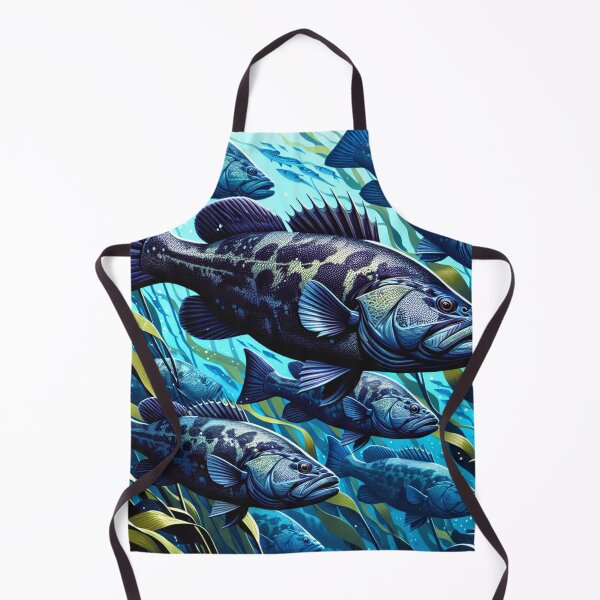 Item preview, Young Black Sea Bass Swim Catalina Island Kelp Forest designed and sold by HippieFarms11.