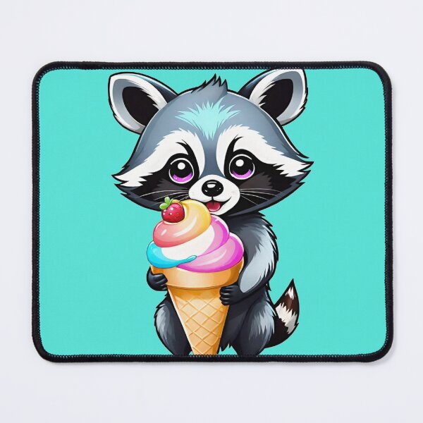 Item preview, Racoon holding Ice cream designed and sold by Chantel Fourie.
