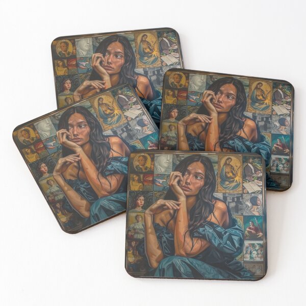 Item preview, Modern Mona Lisa The Thinker designed and sold by HancockArtisans.