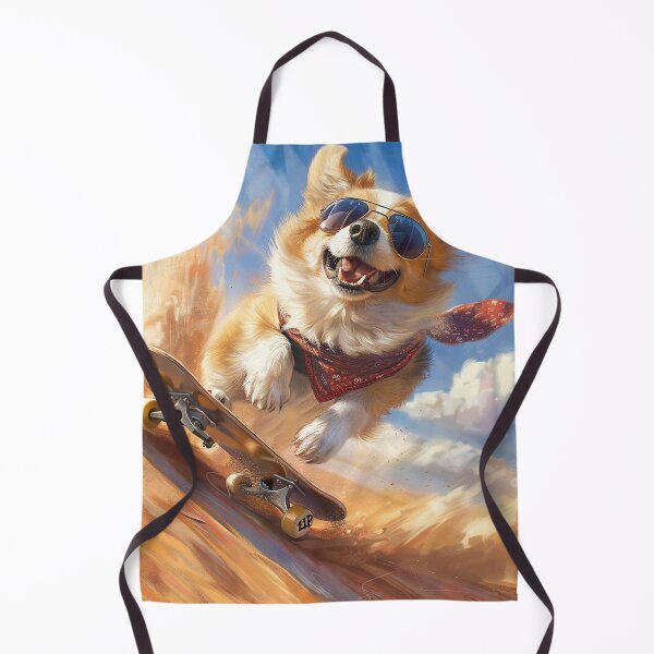 Item preview, Corgi dog on skateboard designed and sold by CorgiCuddle.