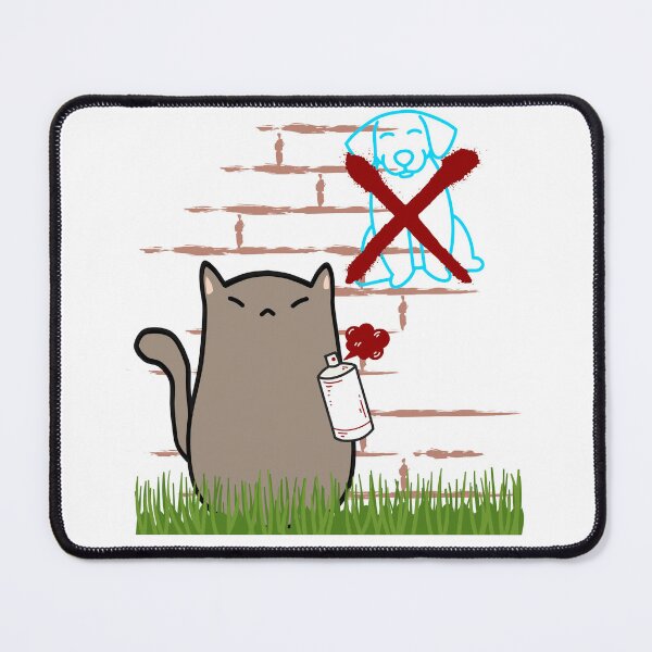 Item preview, Kawaii Cat Spray Paints X On Dog Graffiti Art designed and sold by LivingRoomZoo.