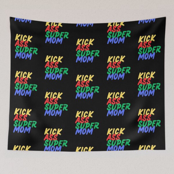 Item preview, Kick Ass Super Mom (Mood Colors) - Pocket ver. designed and sold by MoodThreads.