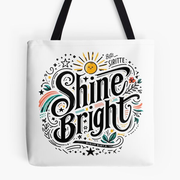 Item preview, Shine bright, typography designed and sold by maxmaj.