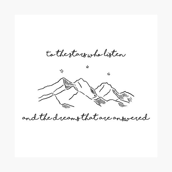 TO THE STARS WHO LISTEN Photographic Print