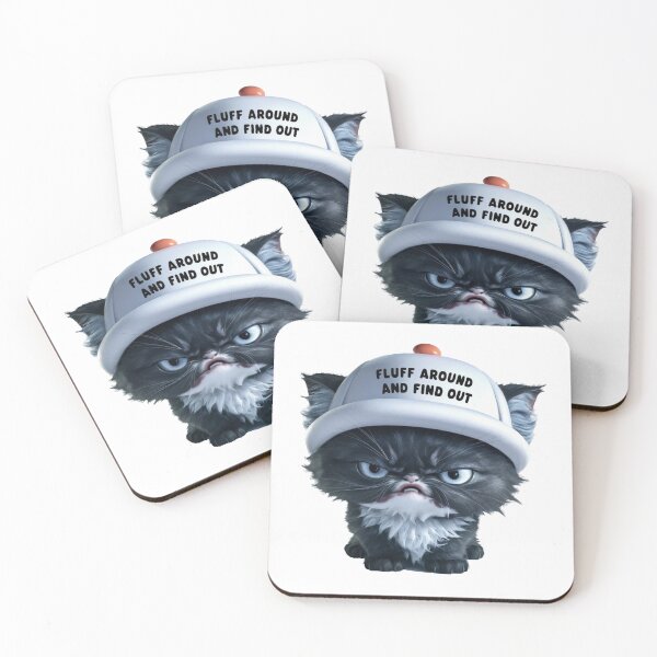 Item preview, Fluff Around And Find Out - Cute Black Cat designed and sold by Krieghorn.
