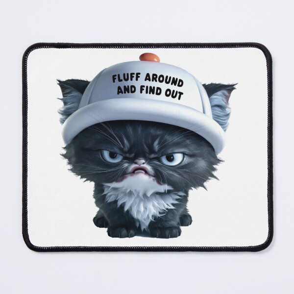 Item preview, Fluff Around And Find Out - Cute Black Cat designed and sold by Krieghorn.