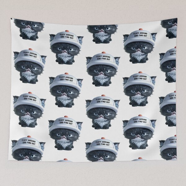 Item preview, Fluff Around And Find Out - Cute Black Cat designed and sold by Krieghorn.