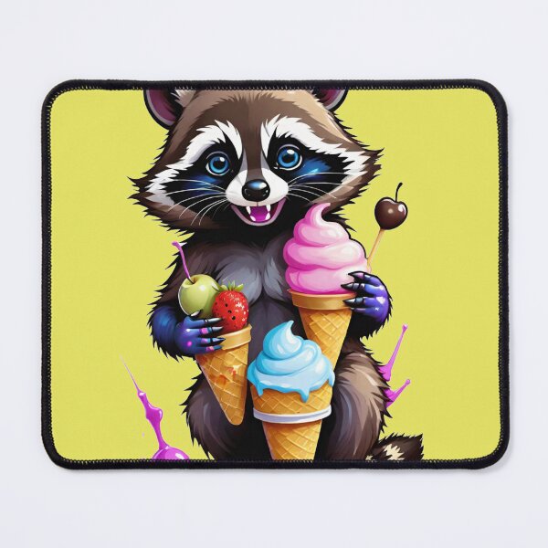 Item preview, Racoon holding Ice cream designed and sold by Chantel Fourie.