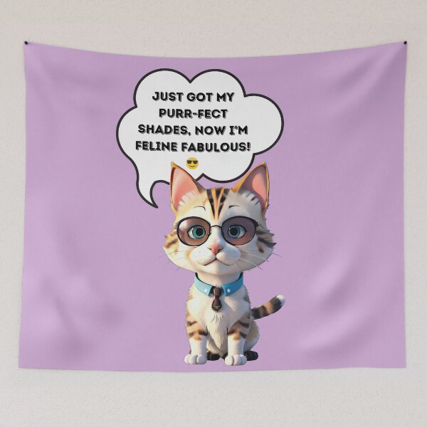 Item preview, A cat wearing sunglasses, Feline Fashion designed and sold by RvinJo8.