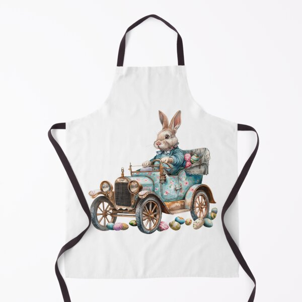 Item preview, Easter Bunny Driving Vintage Style Car designed and sold by KallyDe.
