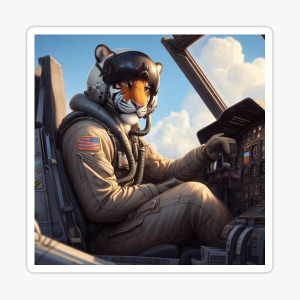 Artikel-Vorschau von Militärpilot Tiger, designt und verkauft von nikkolaus.