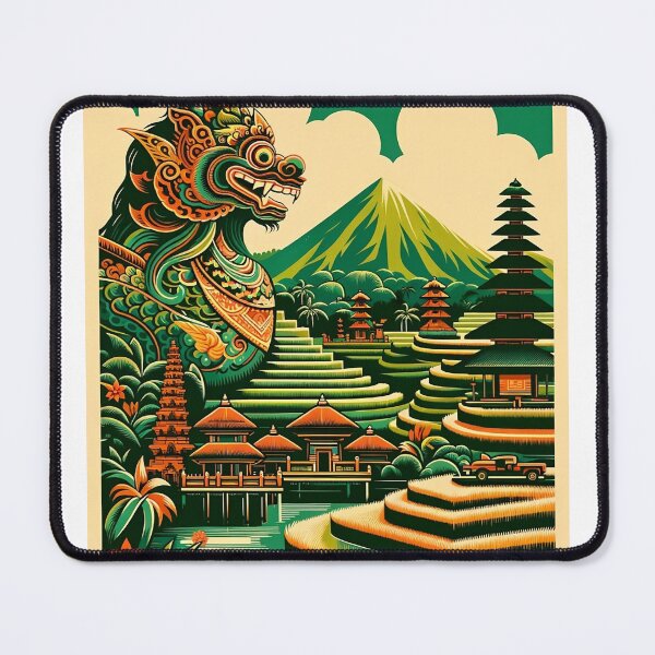 Item preview, Bali vintage travel poster designed and sold by LoveLabDesign.