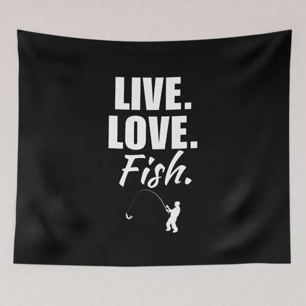 Item preview, Live, love, fish. Fishing enthusiasts, fisherman saying or slogan designed and sold by NBSStore.