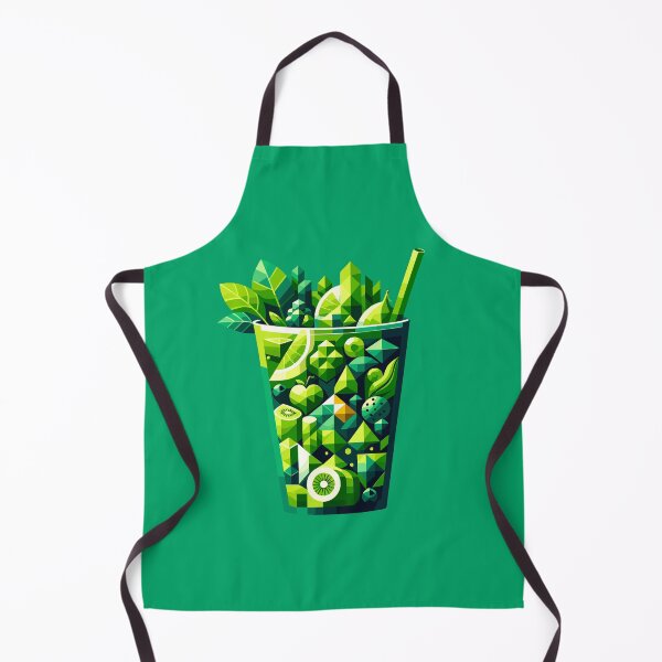 Aperçu de l'œuvre Smoothie vert géométrique : un design artistique rafraîchissant créée et vendue par Amanda-S-Olsen.