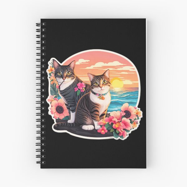 Item preview, Sunset Beach Cats by The Ocean with Hawaii Orchids designed and sold by NautiChic.