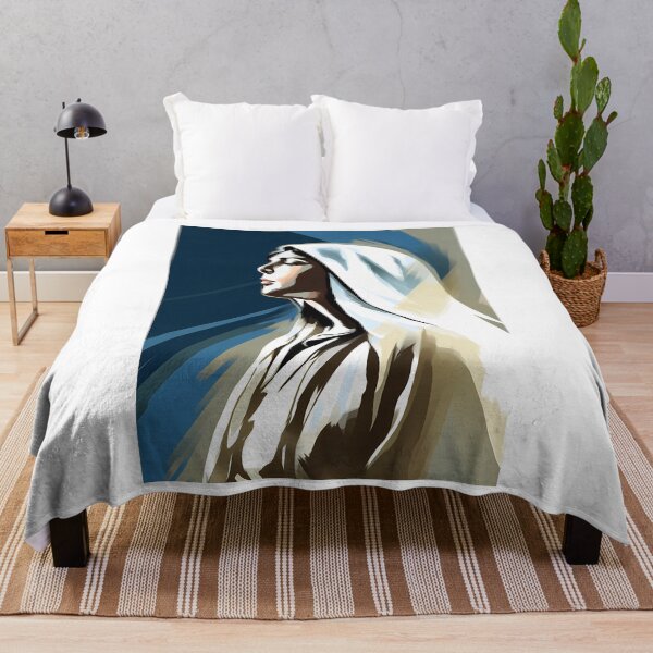 Item preview, Serene Madonna - Abstract Portrait of the Holy Mother designed and sold by manni3003.