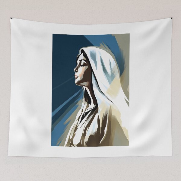 Item preview, Serene Madonna - Abstract Portrait of the Holy Mother designed and sold by manni3003.