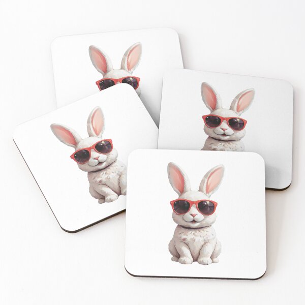 Item preview, Sitting Easter Bunny with Sunglasses designed and sold by twisted-dot.