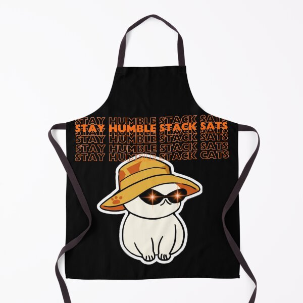Item preview, Bitcoin Lazer Eyes Cat "STAY HUMBLE. STACK SATS" designed and sold by wazhyp.