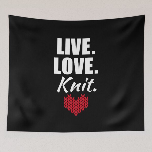 Item preview, Live, love, knit. Knitting hobby or activity for women saying, knitting mom quote designed and sold by NBSStore.