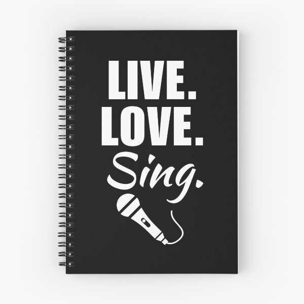 Item preview, Live, love, sing. Singing hobby lovers sayings, singing school fan designed and sold by NBSStore.