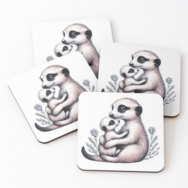 Item preview, mom meerkat Mothers Day Animals Sticker designed and sold by Expressions-Sel.