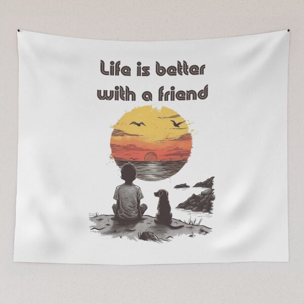 Item preview, Life Is Better With A Friend designed and sold by Sketch-Shack.