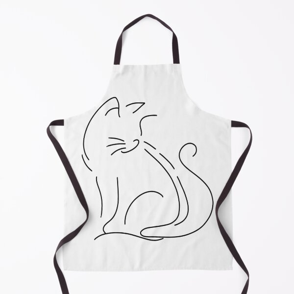 Item preview, Cat line drawing designed and sold by Sahra Talal.