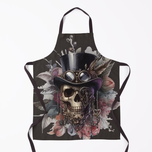 Item preview, Steampunk Skull, Watercolor Art, Floral Fantasy designed and sold by Pretzel-G92.