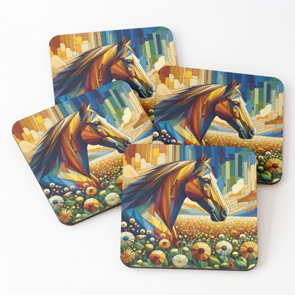 Item preview, Horse in a flower meadow designed and sold by Pferde-Fanshop.