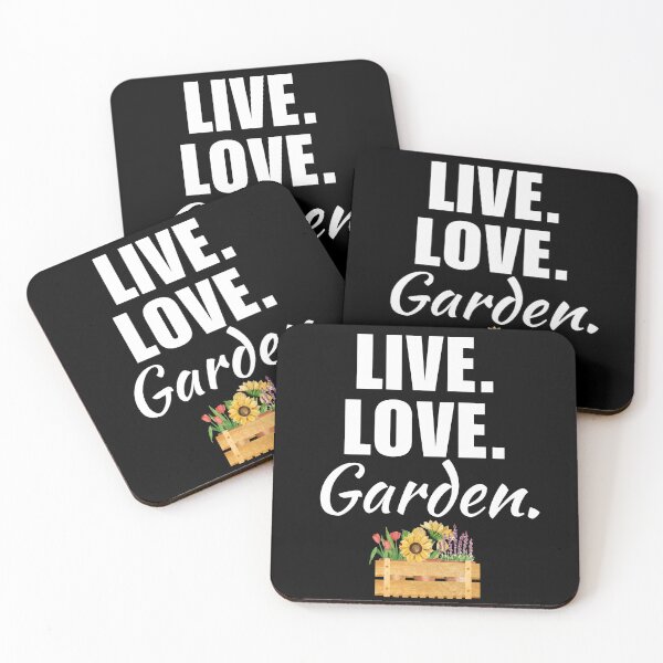 Item preview, Live, love, garden. Gardening hobby or passion saying, gardener job enthusiast designed and sold by NBSStore.