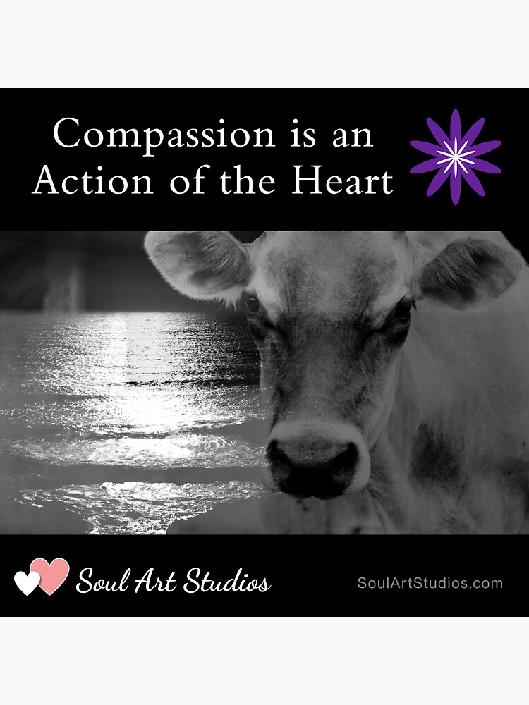 Thumbnail 3 of 3, Sticker, Compassion is an Action of the Heart designed and sold by Kamilkatiowa.