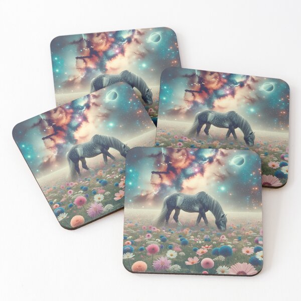 Item preview, Horse in a flower meadow designed and sold by Pferde-Fanshop.