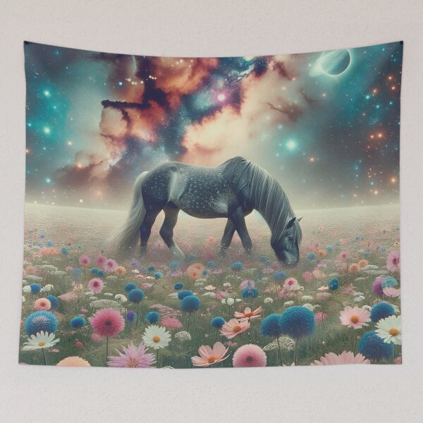 Item preview, Horse in a flower meadow designed and sold by Pferde-Fanshop.