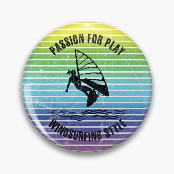 Item preview, Black silhouette of a female windsurfer against the background of rainbow stripes designed and sold by HarridanCreates.