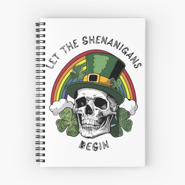 Item preview, Let The Shenanigans Begin St Patricks Day Skull Shenanigans green clover Lucky Charms designed and sold by najega911.