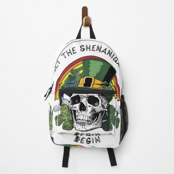 Item preview, Let The Shenanigans Begin St Patricks Day Skull Shenanigans green clover Lucky Charms designed and sold by najega911.