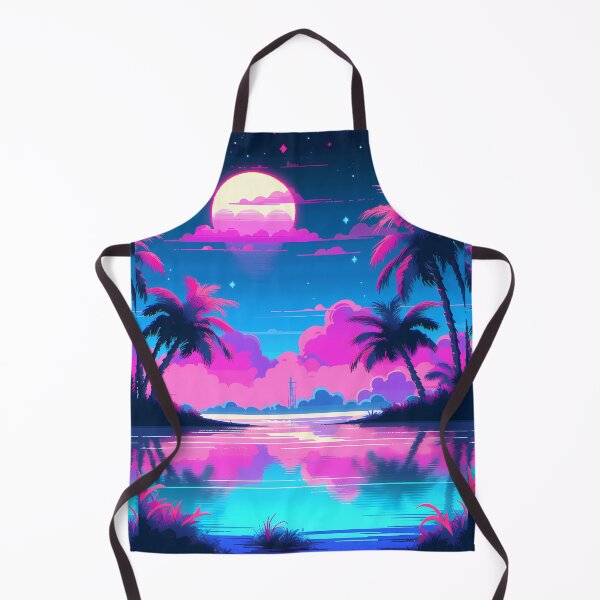 Item preview, Vaporwave Neon Beach- Pixel art designed and sold by octoboobs.