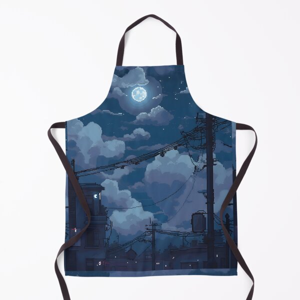 Item preview, Anime cloudy night sky-Pixel art designed and sold by octoboobs.